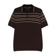 Roberto Collina Polo Shirts Brown, Herr