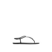 René Caovilla Platt Strass Diana Sandal Black, Dam