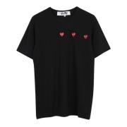 Comme des Garçons Play Hjärttryck Svart T-shirt Black, Herr