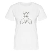 Patrizia Pepe Vita T-shirts och Polos med MM Logo White, Dam