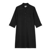 Marc O'Polo Avslappnad skjortklänning Black, Dam