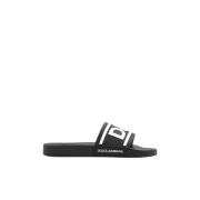 Dolce & Gabbana Slides med logotyp Black, Herr