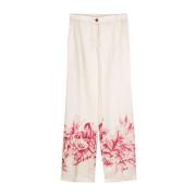 F.r.s For Restless Sleepers Wide Trousers Pink, Dam