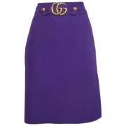 Gucci Vintage Pre-owned Silke nederdelar Purple, Dam