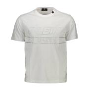 Plein Sport Vit Bomull T-shirt med Tryck White, Herr