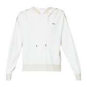 Liu Jo Honeycomb Sweatshirt med Lurex Detaljer White, Dam