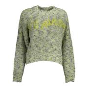 Desigual Round-neck Knitwear Green, Dam