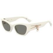 Moschino Stiliga solglasögon med UV-skydd White, Dam