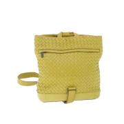 Bottega Veneta Vintage Pre-owned Laeder axelremsvskor Yellow, Dam