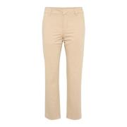 Part Two Cropped Trousers Beige, Dam