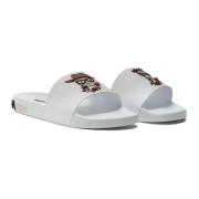 Dolce & Gabbana Flat Sandals White, Herr