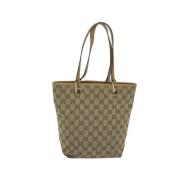 Gucci Vintage Pre-owned Canvas gucci-vskor Beige, Dam