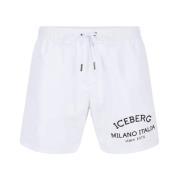 Iceberg Milano White Badshorts White, Herr