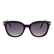 Bvlgari Fyrkantiga solglasögon med guld detaljer Black, Unisex