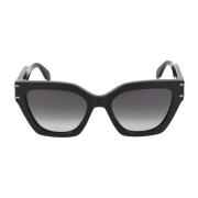 Alexander McQueen Stiliga solglasögon Am0398S Black, Dam