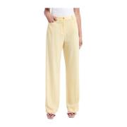 Patrizia Pepe Wide Trousers Yellow, Dam