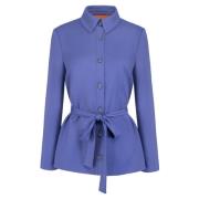 Jaaf Uniform Bältesklädd Persisk Indigo Blazer Purple, Dam