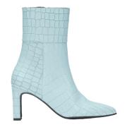 JoDis Krokodilpräglad Läder High Fashion Boot Blue, Dam