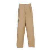 Darkpark Wide Trousers Beige, Dam