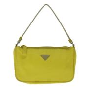 Prada Vintage Pre-owned Tyg kuvertvskor Yellow, Dam