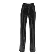 Rotate Birger Christensen Straight Trousers Black, Dam