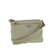 Prada Vintage Pre-owned Nylon prada-vskor Beige, Dam