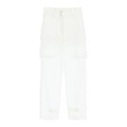 Sacai Wide Trousers White, Dam