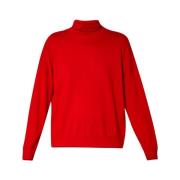 Liu Jo Röda Sweaters med Lurex® Detaljer Red, Dam