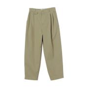 Agolde Cropped Trousers Green, Dam