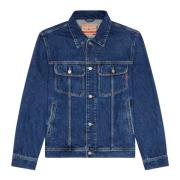 Diesel Regular-fit truckerjacka Blue, Herr