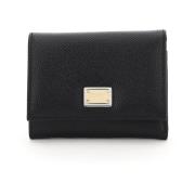 Dolce & Gabbana Dauphine Print Flap Plånbok Black, Dam