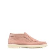 Santoni Rosa Läder Loafers för Kvinnor Pink, Dam