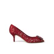 Dolce & Gabbana Strålande Röda Kristallspetsklackar Red, Dam