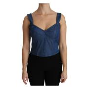 Dolce & Gabbana Sleeveless Tops Blue, Dam