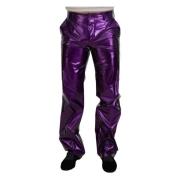 Dolce & Gabbana Straight Trousers Purple, Herr