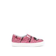 Chiara Ferragni Collection Rosa Slip-On Sneakers Pink, Dam