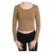 Gianfranco Ferré Long Sleeve Tops Brown, Dam