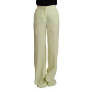 Msgm Wide Trousers Yellow, Dam