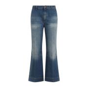 Victoria Beckham Flared Jeans Blue, Dam