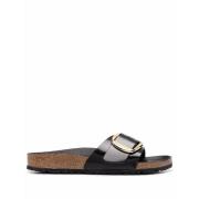 Birkenstock Madrid Sliders Black, Dam