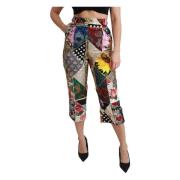 Dolce & Gabbana Cropped Trousers Multicolor, Dam