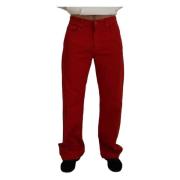 Dolce & Gabbana Straight Trousers Red, Herr