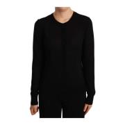 Dolce & Gabbana Round-neck Knitwear Black, Dam