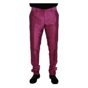 Dolce & Gabbana Slim-fit Trousers Purple, Herr
