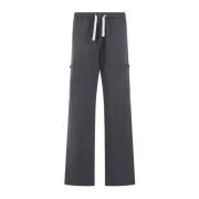 Palm Angels Wide Trousers Gray, Herr