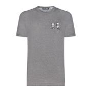 Dolce & Gabbana Grå Ss22 Family Patch T-shirt Gray, Herr