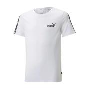 Puma Vit och Svart Logo Tape T-shirt White, Dam