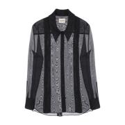Khaite Klassisk Vit Button-Up Skjorta Black, Dam