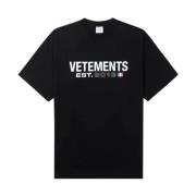 Vetements T-Shirts Black, Herr