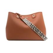 Emporio Armani Röd Bagsaddle 85550 Läder Brown, Dam